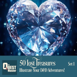 50 Lost Treasures Set 1, DnD Lost Treasures Illustrations, Dungeons and Dragons Lost Treasures, Dungeon Master Resources