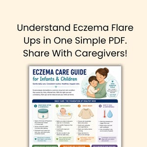 Printable Eczema Care Guide for Infants, Daycare Baby Skin Care Plan, Childcare Medical Form, Baby Eczema Sensitive Skin Tracker PDF
