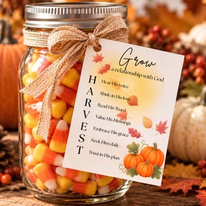 Christian Fall Gift Tags, Harvest Ministering Treat Tags, Christian Harvest Poem Printable, LDS Printable Download