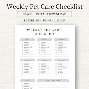 Afdrukbare planner voor hondenverzorging | Tracker voor hondenverzorging | Voedingsschema voor puppy's | Grafiek van klusjes voor huisdieren | Leuke kinderklusjesgrafiek