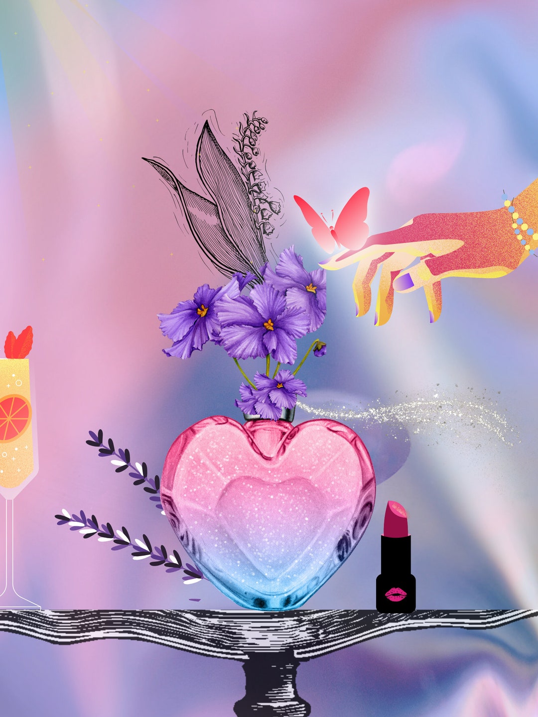 Vintage Floral Digital Wall Art Printable Decor Prints Bundle