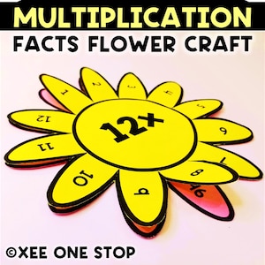 Multiplication Tables Practice Flower Craft 1 to 16