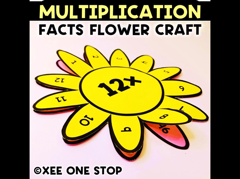 Multiplication Tables Practice Flower Craft 1 to 16 - Etsy