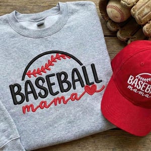 Baseball Mama borduurontwerp | Sport moeder machineborduurbestand | Patchpatroon honkbalhoed | Directe digitale download | Team moeder cadeau