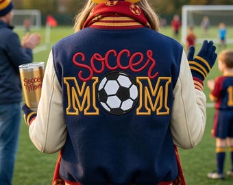 Archivo de bordado Soccer Mom PES DST, Diseño de máquina para sudadera de día de partido