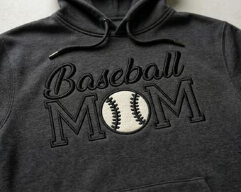 Archivo de bordado de apliques para mamás beisboleras, diseño para máquina de coser de sudadera deportiva