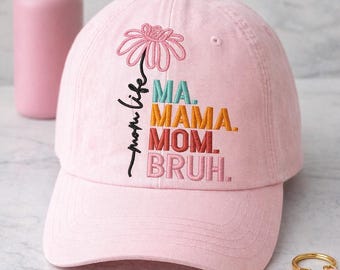 Desenho de bordado "Ma Mama Mom Bruh", arquivo para máquina Wildflower Mom Life (Download digital)