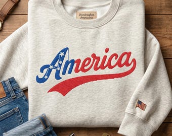 Amerika Flagge Stickerei Design Dateien zum Sticken Maschinenstickerei Datei 6 Größen Instant Download