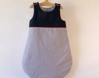 Winter baby sleeping bag/Turbulette in oeko tex cotton "Marin"