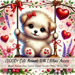 Más de 10 000 imágenes prediseñadas de animales adorables, gran paquete de imágenes prediseñadas de acuarela, todos los animales en la tienda, archivos de criaturas únicas, acceso de por vida, imágenes digitales