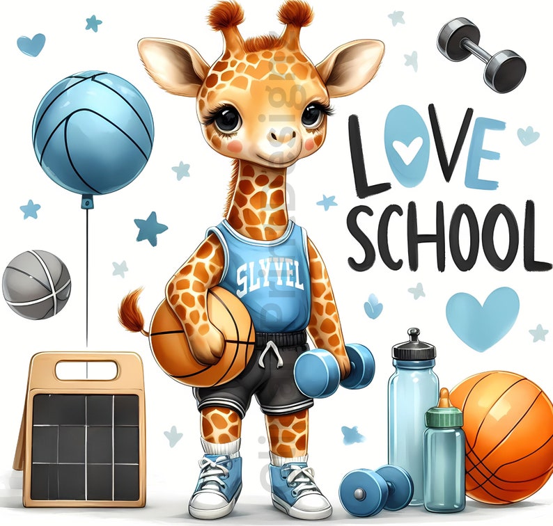 Cute Back to School Animals Clipart Bundle, Watercolor Animal Clip Art ...