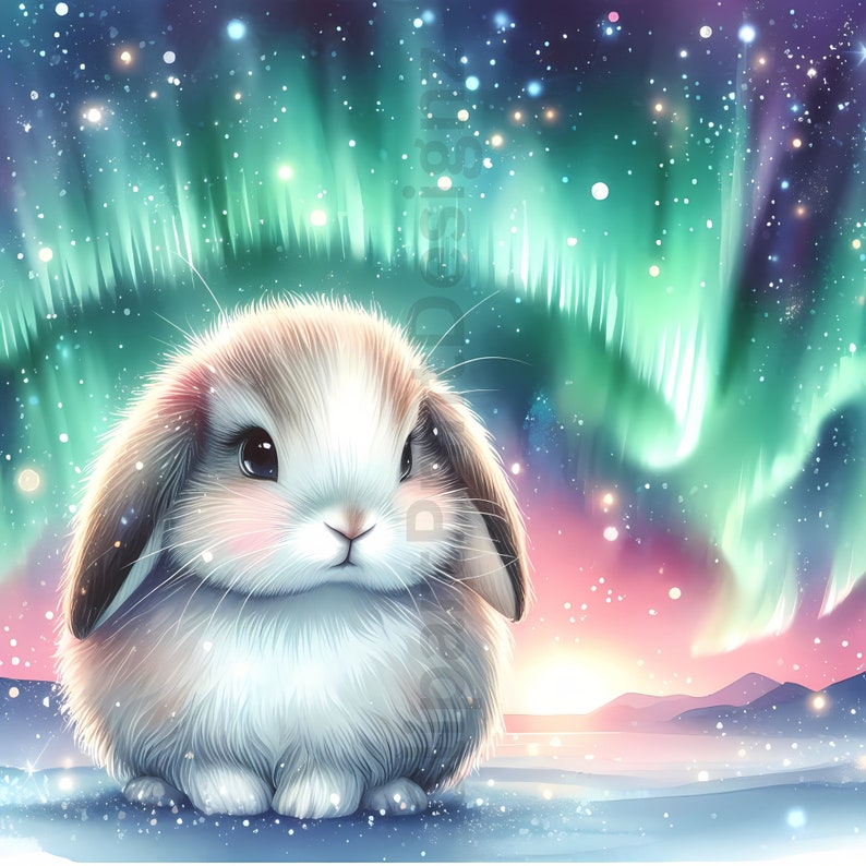 Cute Winter Bunnies/hares Clipart Bundle, Festive Watercolor Clip Art ...