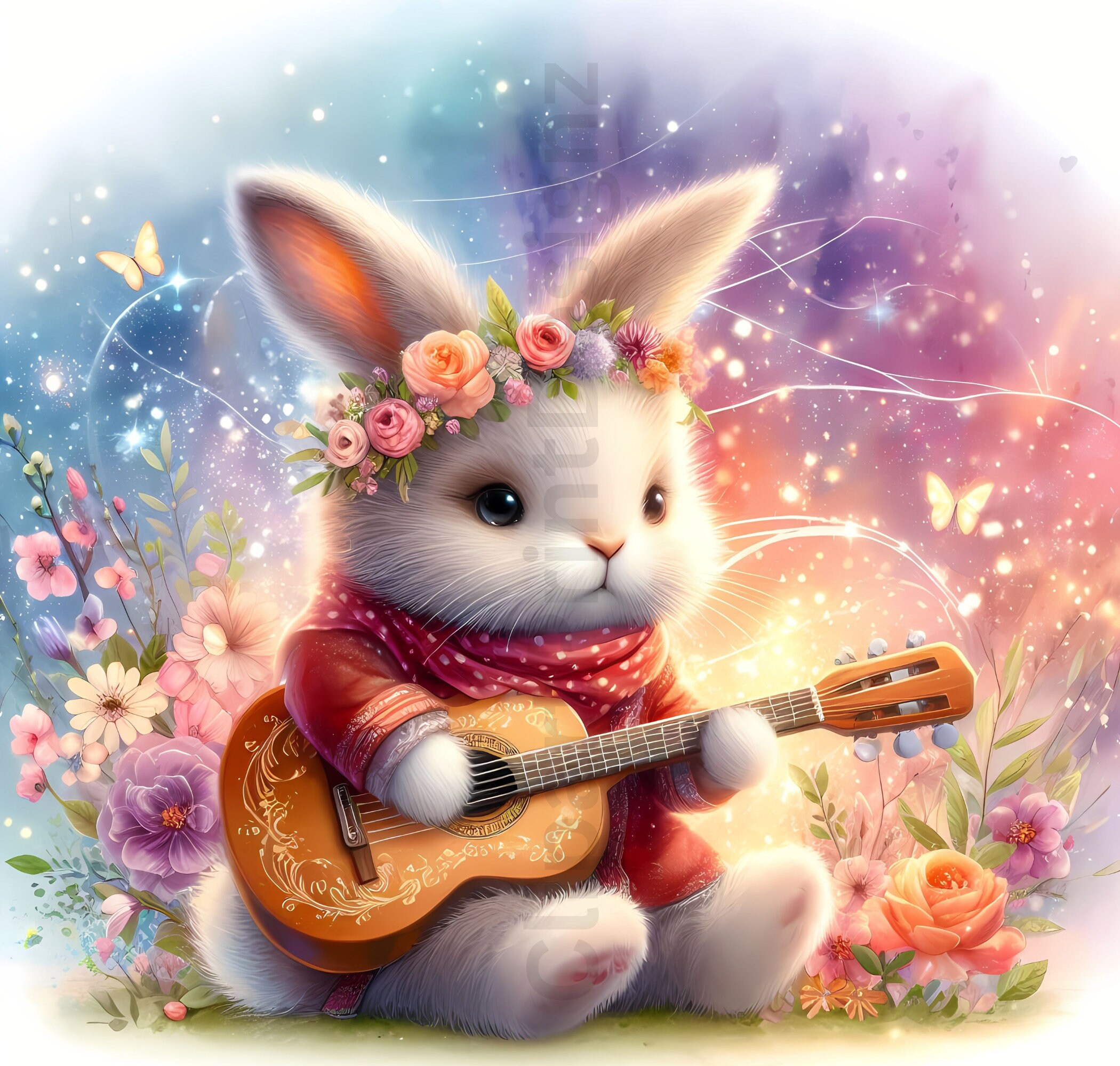 Cute Spring Hares Clipart Bundle, Watercolor Clip Art Images, High ...