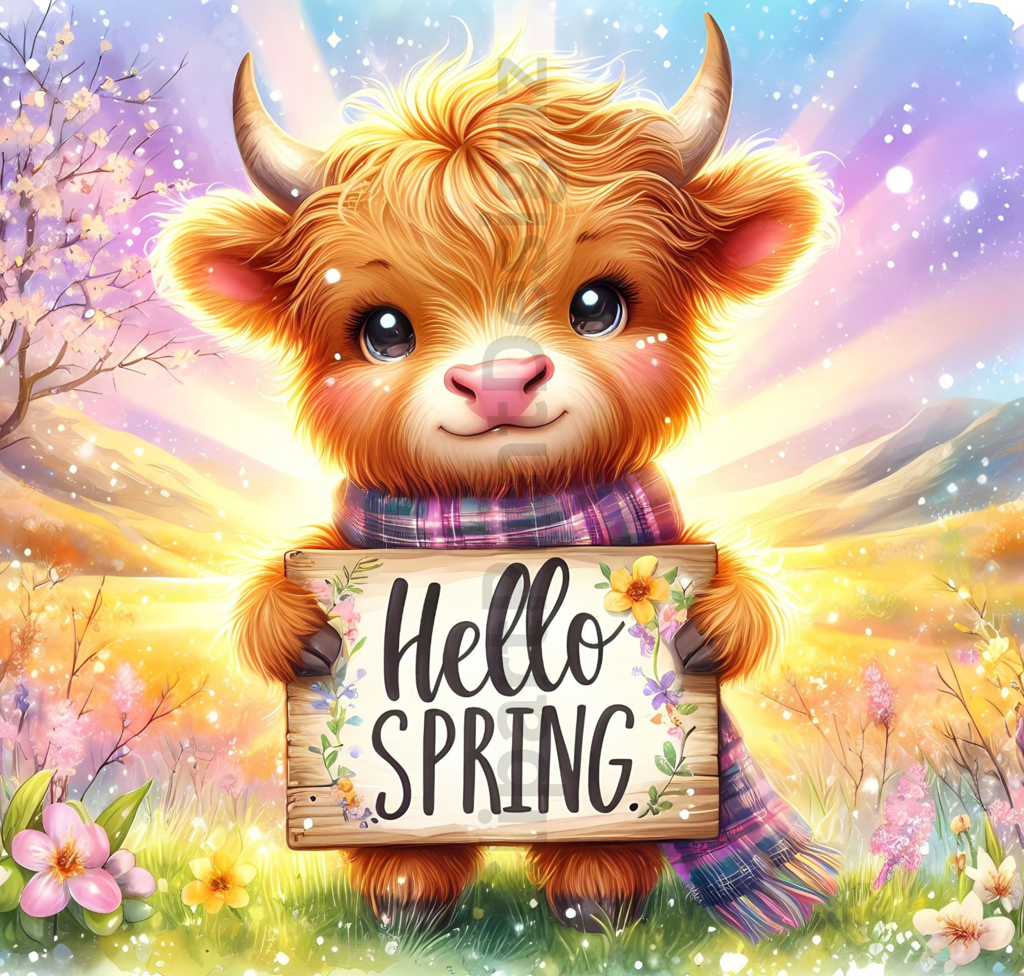 Fun Animal Hello Cute Hello Spring Animals Clipart Bundle, Watercolor Clip Art Images ...