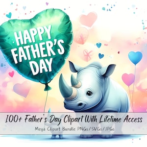 Más de 100 imágenes prediseñadas del Día del Padre, adorables gnomos de animales, imágenes prediseñadas de acuarela, archivos de criaturas de alta calidad, gráficos de imágenes digitales