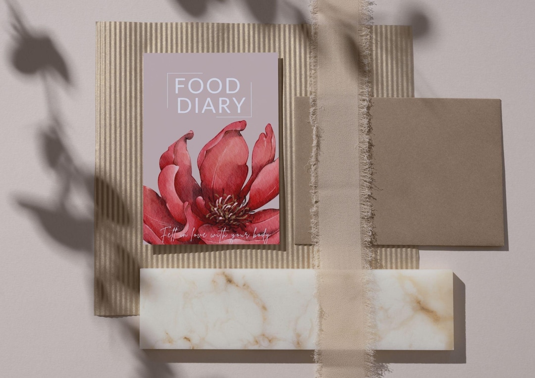 Printable Food Diary-digital Nutrition Journal for Women-wellness Planner With Recipes, Goals ...