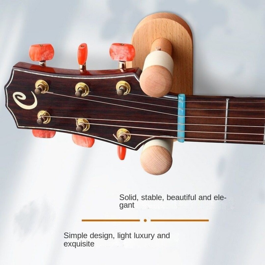 No Punch Solid Wood Guitar Wall Hooks Rack Folk Classical Etsy