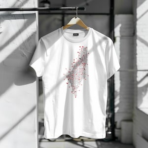 Palästina Karte T-Shirt mit Herzen, Pro Palästina T-Shirt, Palästina Karte T-Shirt, Palästina T-Shirt, süßes Palästina T-Shirt,