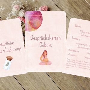 20 Gesprächskarten Geburt | Digitaler Download | Schwangerschaft | Geschenk für Babyparty & Blessingway Zeremonie