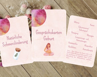 20 cartes de conversation Naissance | Téléchargement numérique | Grossesse | Cadeau pour Baby Shower & Blessingway Cérémonie