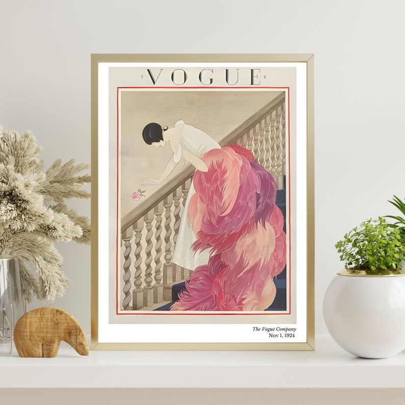 Vogue Poster Vintage Vogue Cover Vintage Aesthetic Home Decor Vintage