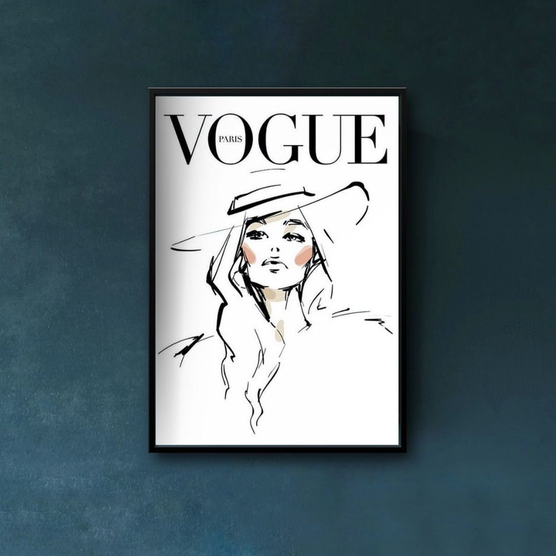 Vogue Cover Wall Art Digital Print Fashion Wall Art Etsy
