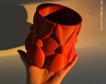 3D print file | 3D model | Minimal decor | Cute Plant pot | Vase | multi-functional Container | 3D print design