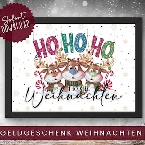 クリスマスマネーギフト、DIYクリスマスギフト、直前のギフト、クリエイティブなお金のギフト、画像、インスタントダウンロード、PDF印刷テンプレート