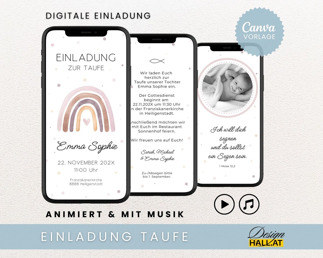 Digitale Einladung Taufe Whatsapp