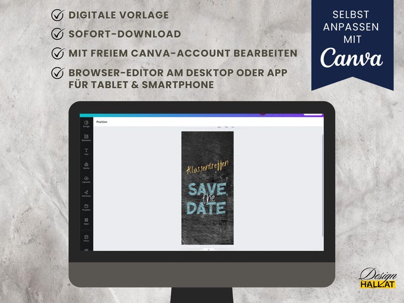 Digitale Einladung Klassentreffen, Canva Vorlage personalisierbar, Digitaler Download, Canva Template Klassentreffen, Save the date eCard animiert, Whatsapp Einladung digital versenden, animierte Videoeinladung Handy, Einladungskarte Abschlussklasse
