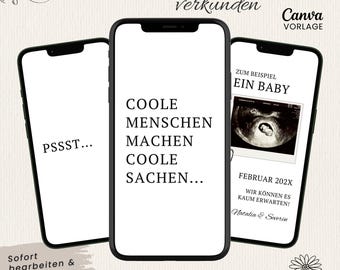 Digital pregnancy announcement | Funny "We're having a baby" card | Personalized WhatsApp eCard for Instagram baby reveal