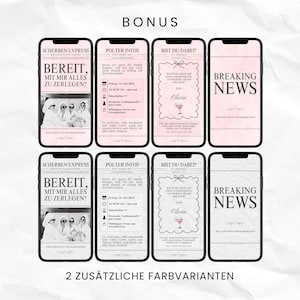 Als Bonus gibt es die animierte Einladung zum Polterabend in zwei zusätzlichen fertigen Farbvarianten, einmal mit rosa Hintergrund und einmal mit grauem Papier-Hintergrund. Du kannst die nicht benötigten Seiten einfach aus der Vorlage löschen.
