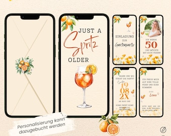Digital birthday garden party invitation | eCARD birthday invitation for women | Animated WhatsApp video invitation | Canva template with photo & music