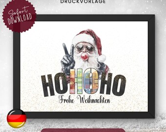 Geldgeschenk Weihnachten Bild | DIY Weihnachtsgeschenk | Last minute Geschenk | Geld kreativ verschenken | PDF Druckvorlage Sofort Download