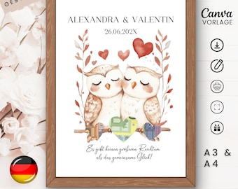 Last minute money gift wedding idea wedding gift money wrapping creative money gift for the bride and groom Instant download Canva PDF