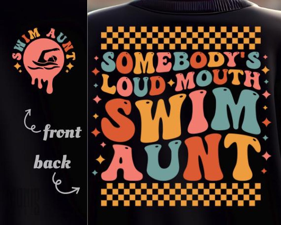 Proud Swim Aunt Shirt Funny Gift for Swimming Auntie
