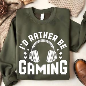 I&#39;d Lieber Be Gaming SVG PNG PDF Gaming svg Lustiger Gamer svg Videospiele svg Gamer-Zitate svg Lustiges Gaming-Zitat svg Lustige Videospiele svg