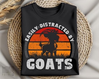 Easily Distracted By Goats SVG PNG PDF Goats svg Goats png Goats shirt Vintage Goats Lover svg Goats Lover shirt Funny Goats Shirt