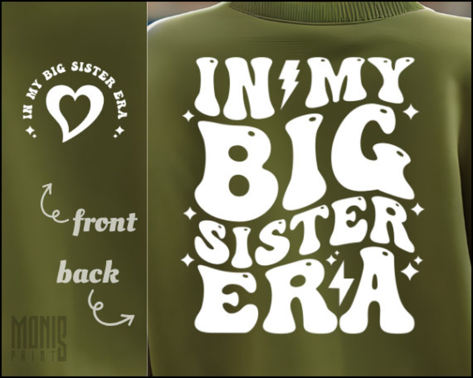 In My Big Sister Era SVG PNG PDF Little Sister Era Svg Big Sister Shirt ...