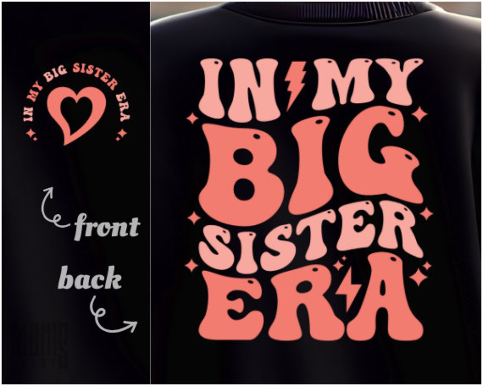 In My Big Sister Era SVG PNG PDF Little Sister Era Svg Big Sister Shirt ...