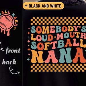 La bocca di qualcuno Softball Nana SVG PNG PDF Softball Nana png Sport Nana svg Game Day Nana svg Cheer Nana svg Softball Nana Shirt svg