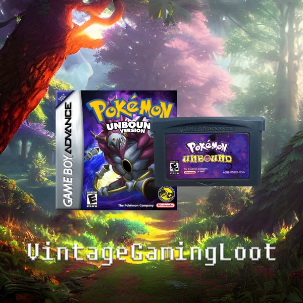 Pokemon Unbound Nuovo gioco GBA - ROM personalizzata - Cartuccia Nintendo Gameboy Advance