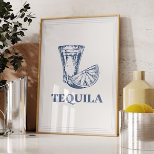 Tequila Print Mexican Instant download, Wall Art Mexican Print,Vintage Mexico Art Bar Cart Poster Digital Download