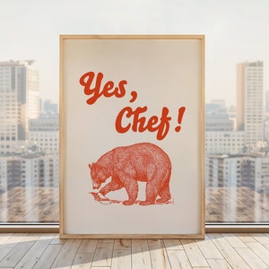 Yes, Chef | The Bear | Red and White | Digital Download Print
