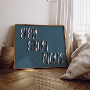 Every Second Counts Print Yes, Chef The Bear TV Show Wall Art, Aesthetic Kitchen Print Digital Download Minimalist Food The Bear Wall Art