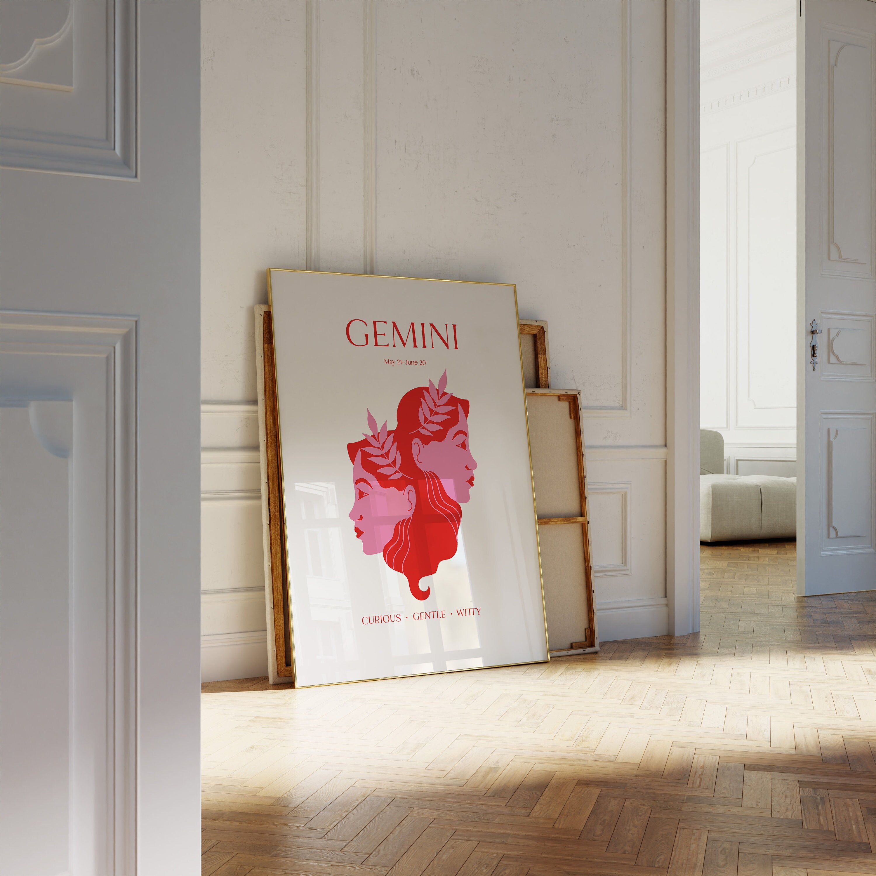 GEMINI Print, Gemini Zodiac Gift, Astrology Print Poster, Gift for ...