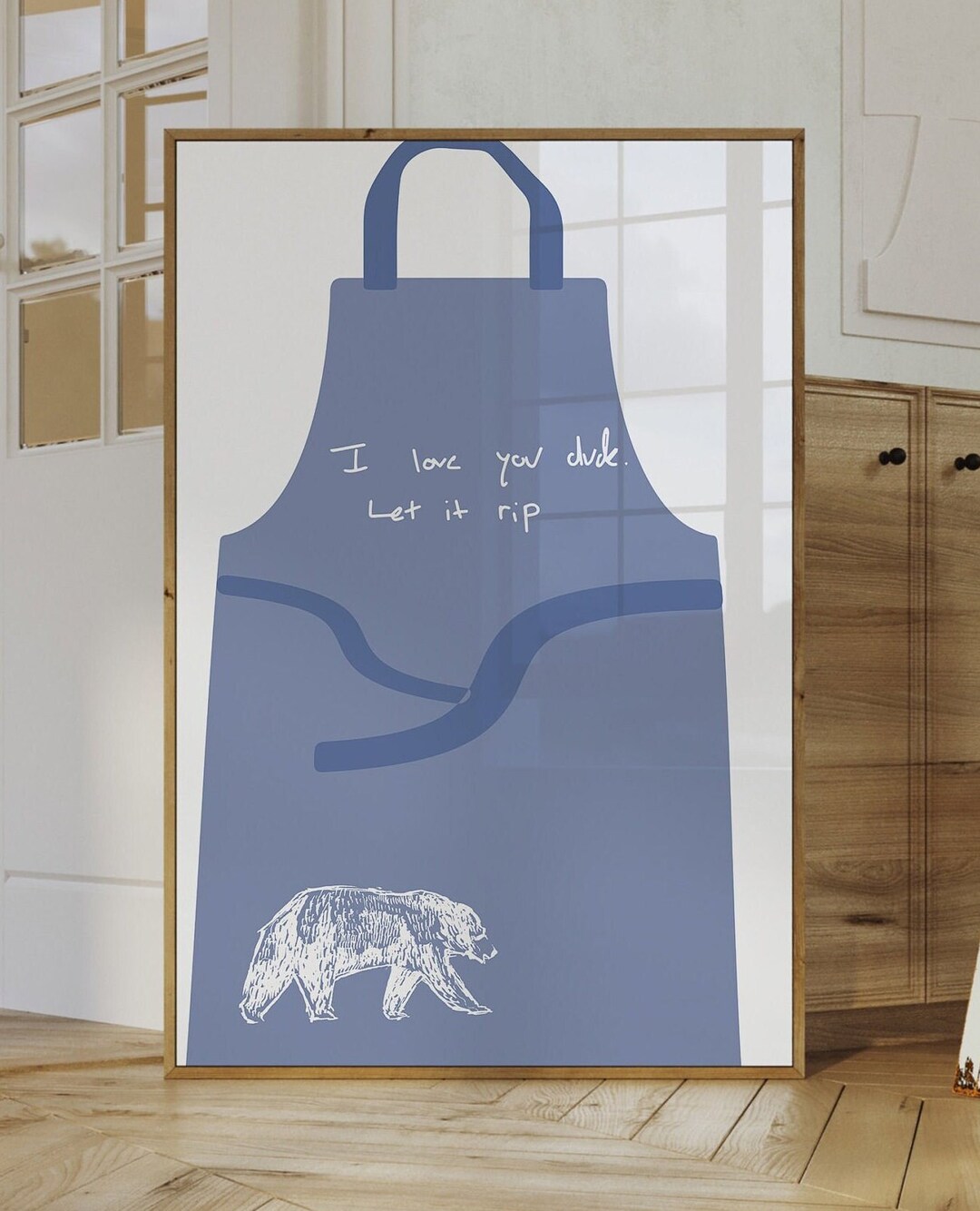 Let It Rib Let It Rip Poster Kitchen Print, Digital Download Printable Minimalist ...