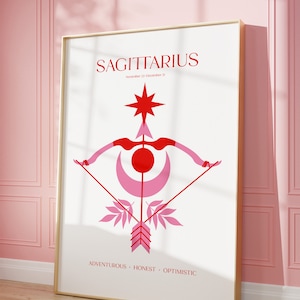 SAGITTARIUS POSTER Print, Sagittarius zodiac gift, Astrology Print Poster, Gift for Sagittarius, Spiritual wall art, instant download