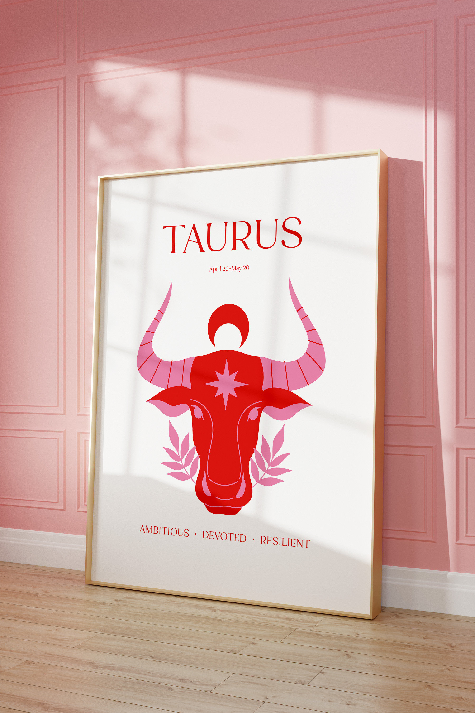 TAURUS POSTER Print, Taurus zodiac gift, Astrology Print Poster, Gift for Taurus, Spiritual wall art, instant download