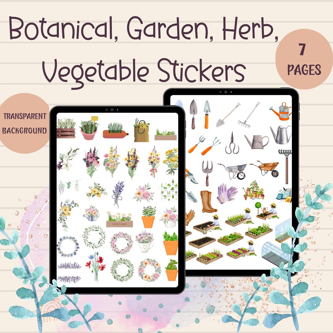Plants Goodnotes Stickers Digital Planner Stickers for Plant Etsy